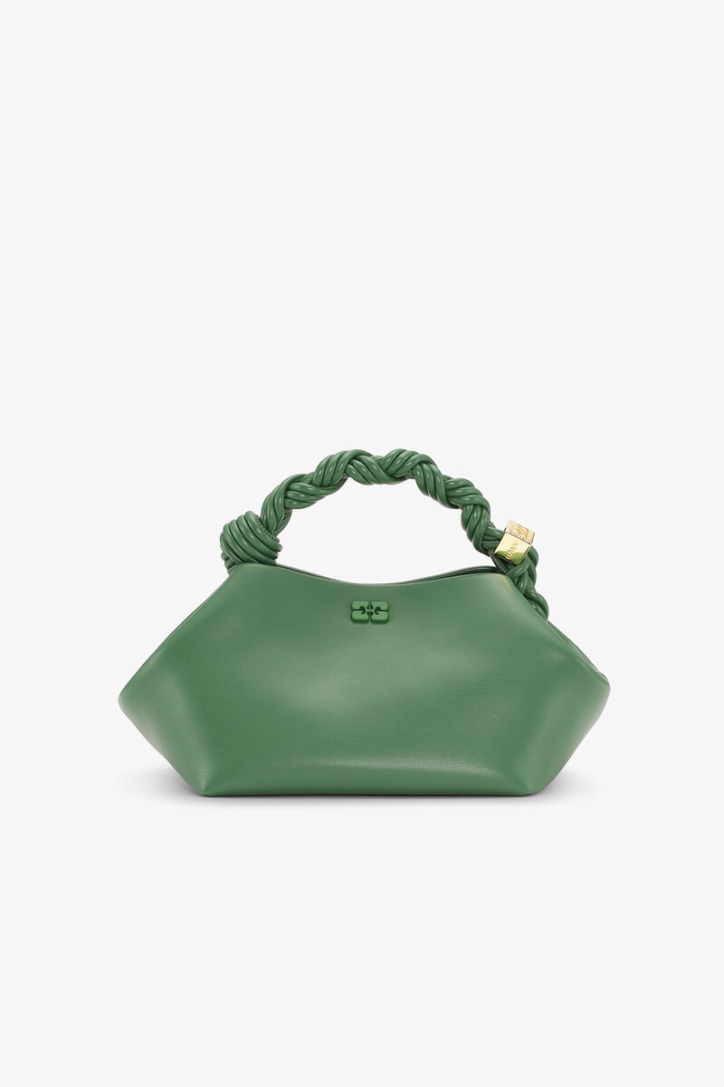 Green Small GANNI Bou Bag, Polyester, in colour Juniper - 1 - GANNI