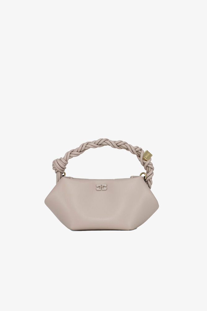 Light Grey Mini GANNI Bou Bag, Oyster Gray