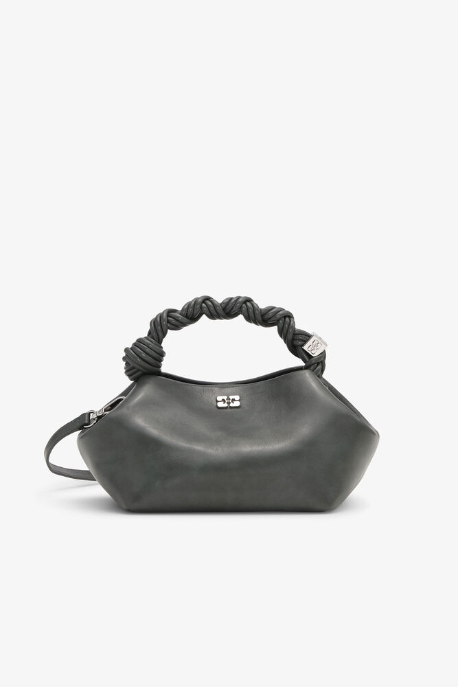 Liten GANNI Bou Bag i mørkegrått, Steal Grey