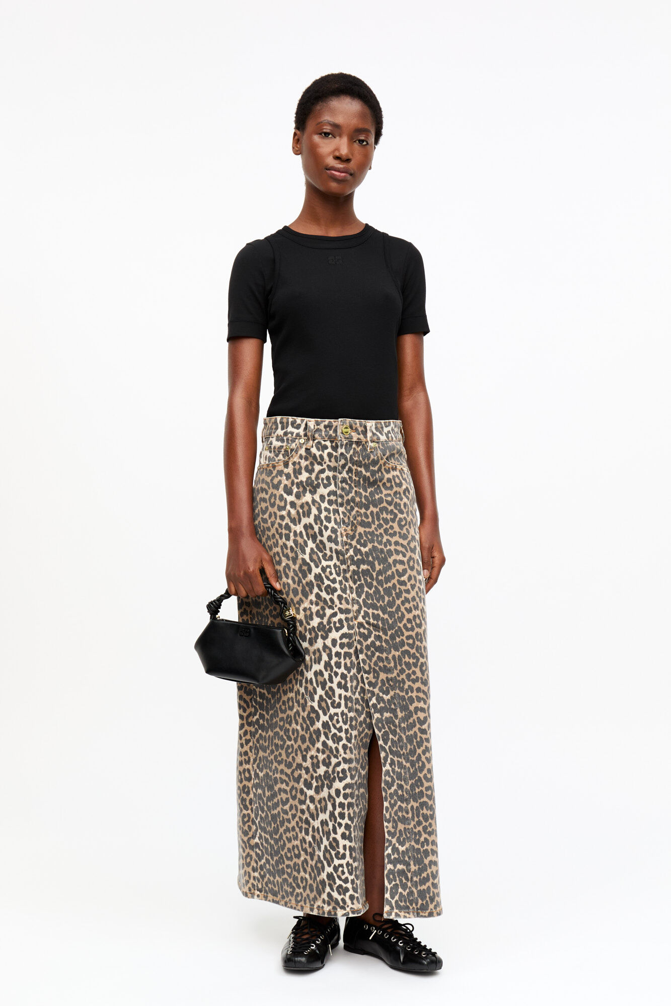 Black Mini GANNI Bou Bag, Polyester, in colour Black - 1 - GANNI
