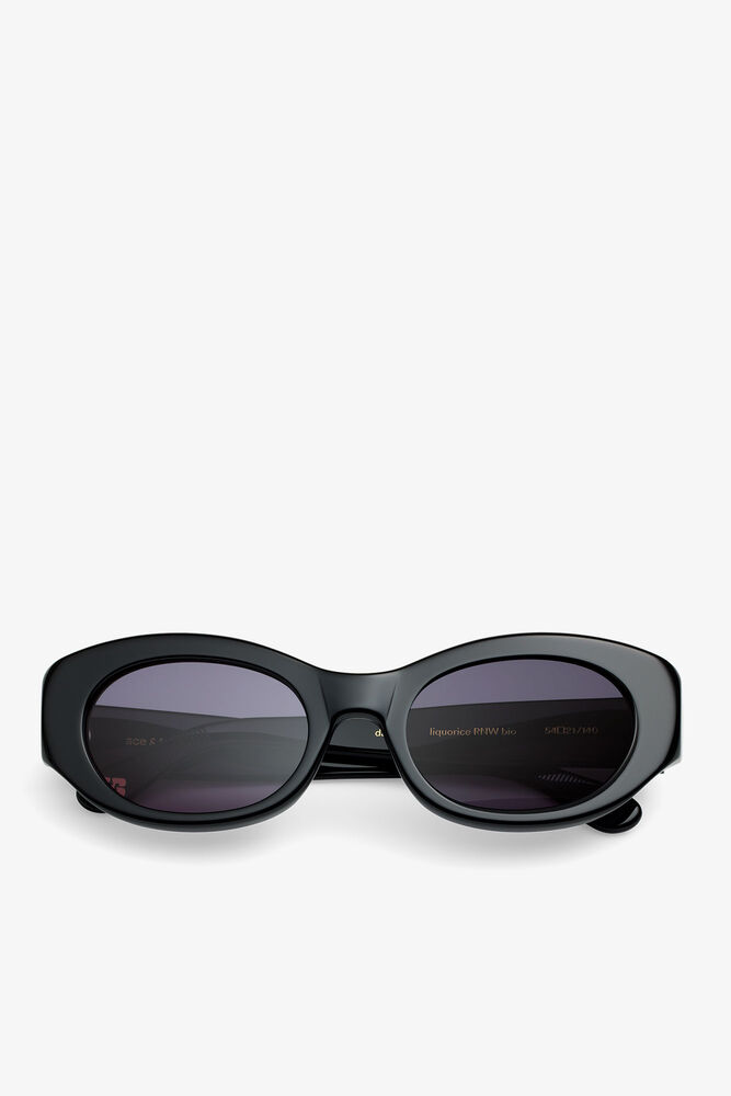GANNI x Ace & Tate Black Dakota Sunglasses, Black
