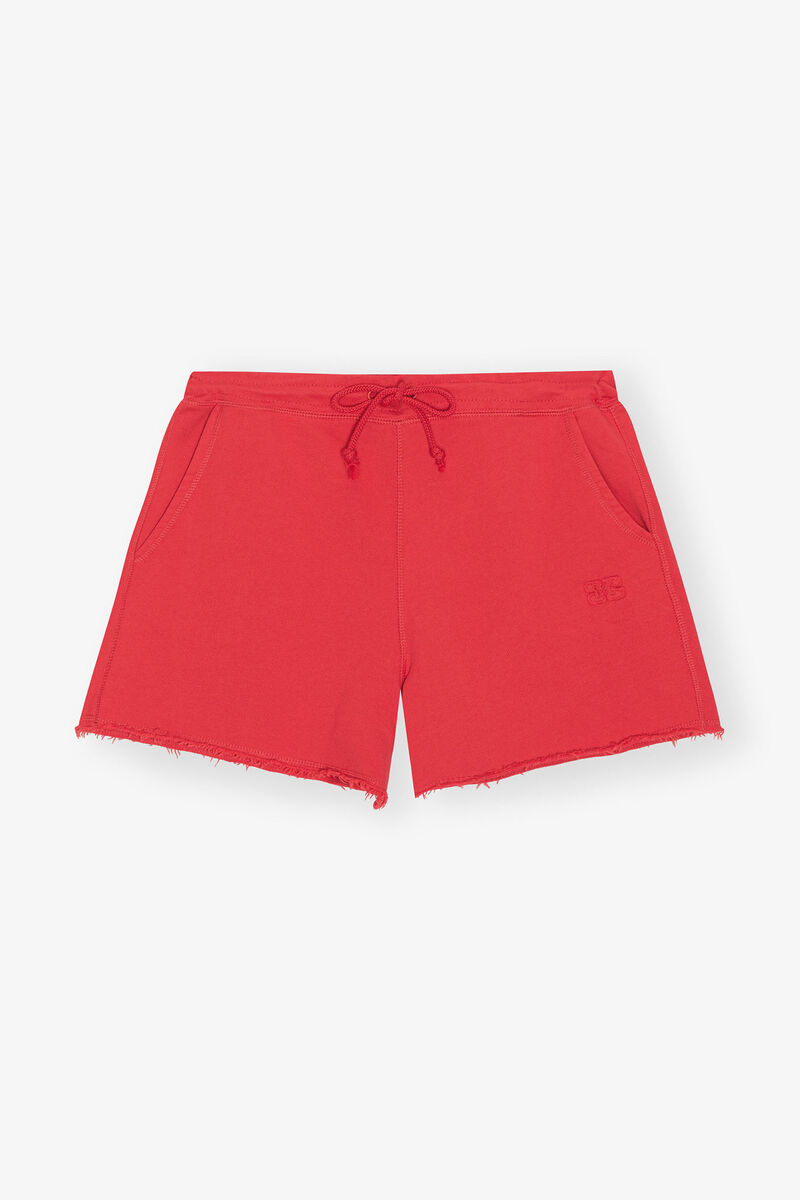 Red Isoli Drawstring Shorts, Cotton, in colour Racing Red - 1 - GANNI