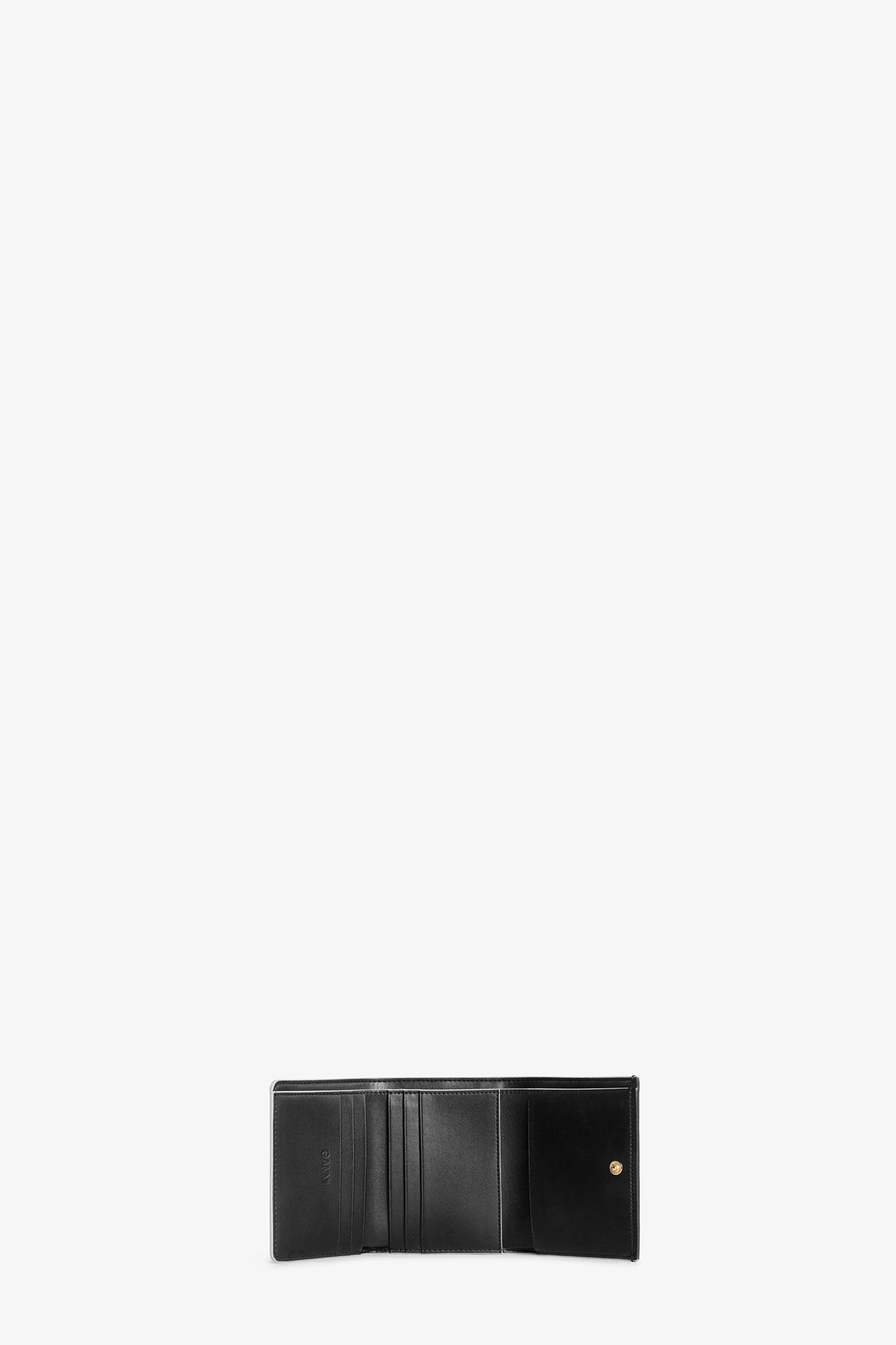 Black Ganni Bou Trifold Wallet, Polyester, in colour Black - 3 - GANNI