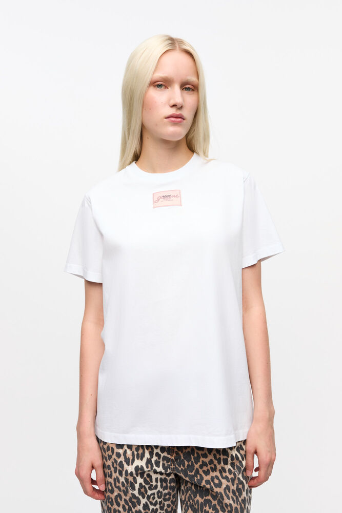 White Basic Jersey Relaxed T-shirt, Bright White