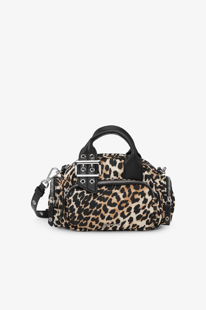 Leopard Mini Polochon Bag, Leopard