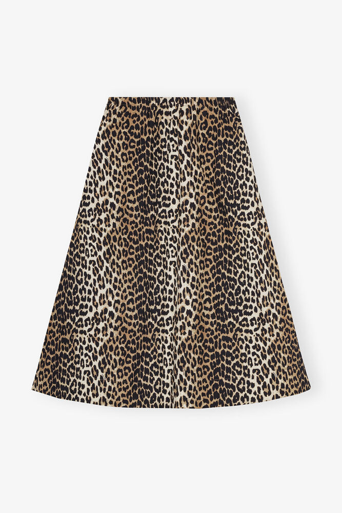 Leopard Printed Elasticated Maxi Skirt, Leopard