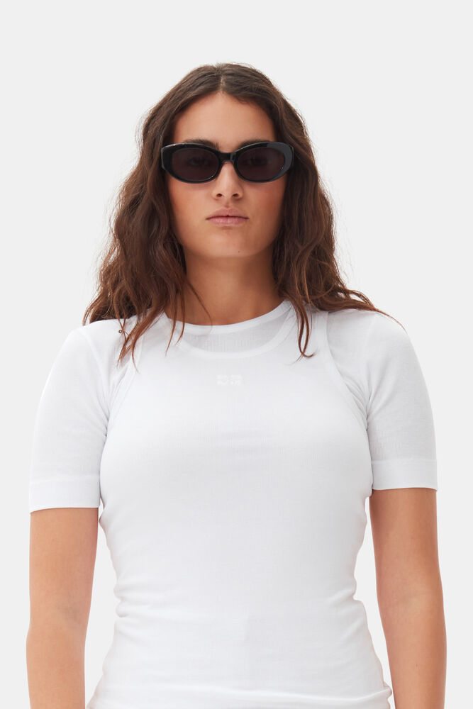 GANNI x Ace & Tate Black Dakota Sunglasses, Black