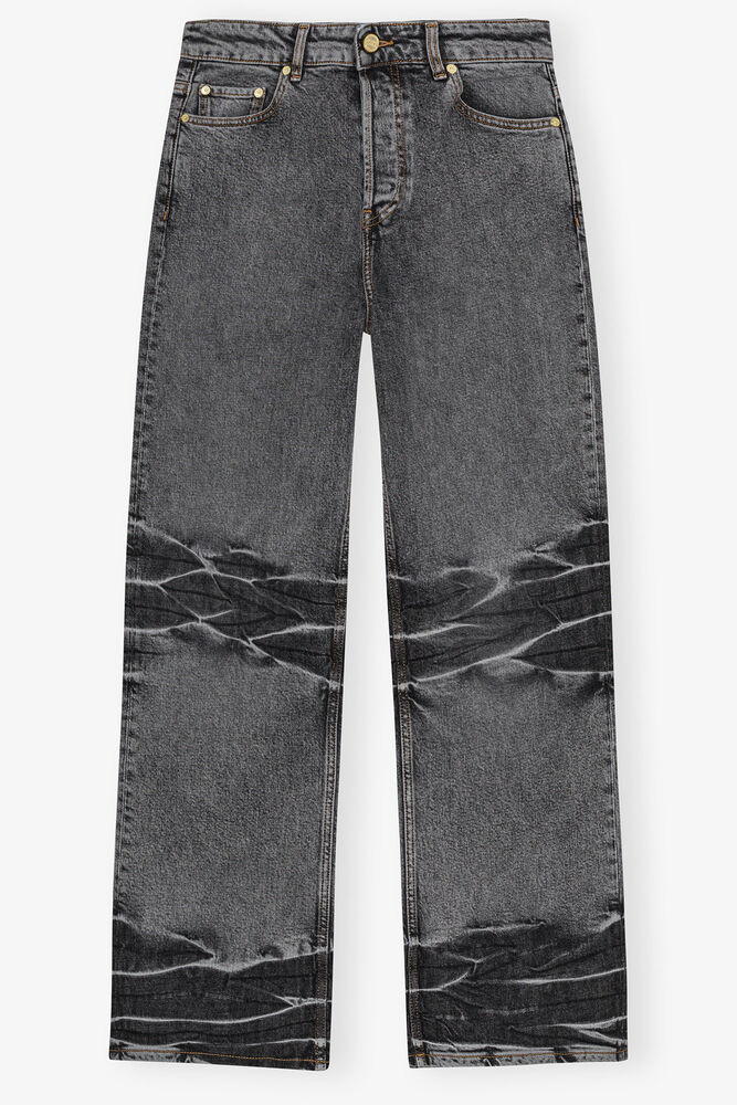 Schwarz gewaschene Izey Jeans, Black Washed