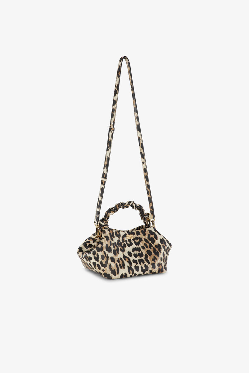 Leopard Small GANNI Bou Bag, Polyester, in colour Leopard - 2 - GANNI