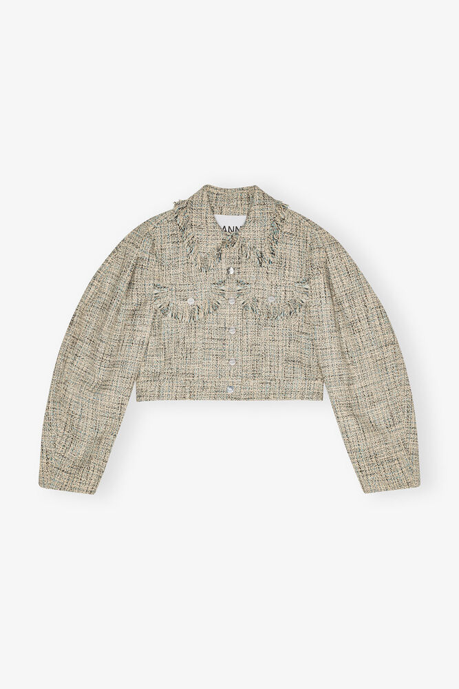 Short Tweed Jacket, Alaskan Blue